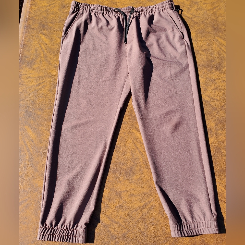 Brand New! Mens FLX Dynamic Stretch Jogger Pants, Brown, Size Large